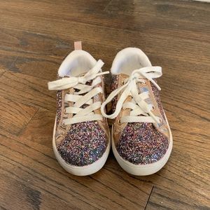 Sparkle glitter girls sneakers 9 carters